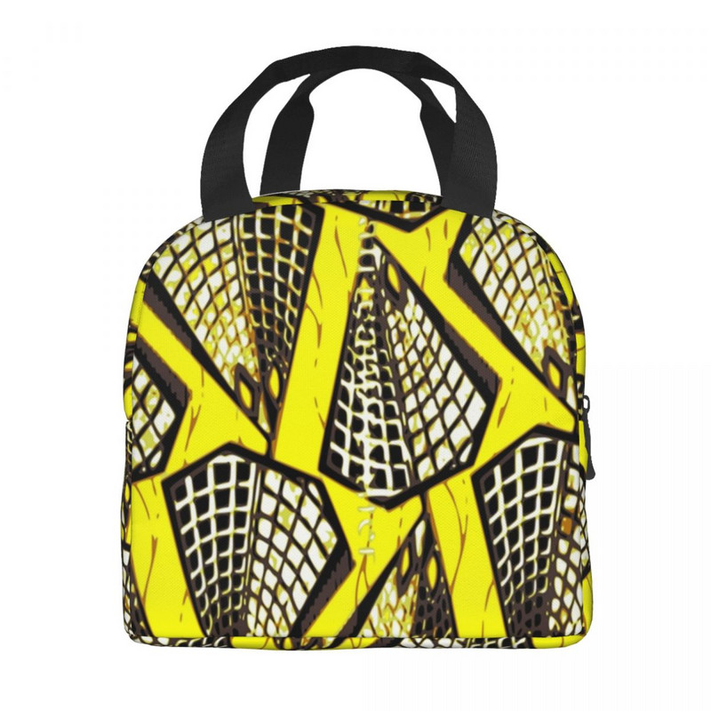 Egyedi afrikai ankarai viasznyomat sárga dobópárna, női hűtőtáska, hőszigetelt ebédlődoboz gyerekeknek iskolás gyerekeknek