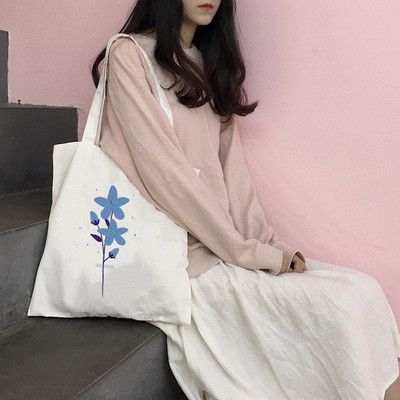 Női vászon bevásárlótáska Női vászon válltáska Eco kézitáska hordtáska Újrafelhasználható bevásárlótáskák diákkönyves táskák