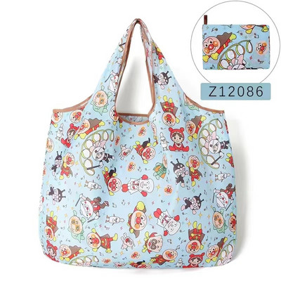 Nagy, nehéz összecsukható bevásárlótáskák Rajzfilm táskák Újrafelhasználható hordozható válltáskák Utazási kézitáskák Divat táskák