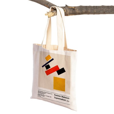 Nordic Shopper Bags Lady Canvas Tote Ženska ručna torba Malevich Geometrijski apstraktni suprematizam Art Double Print torba za kupnju