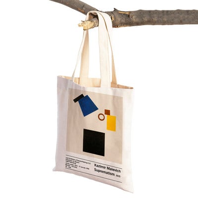 Nordic Shopper Bags Lady Canvas Tote Ženska ručna torba Malevich Geometrijski apstraktni suprematizam Art Double Print torba za kupnju