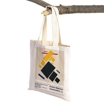 Nordic Shopper Bags Lady Canvas Tote Ženska ručna torba Malevich Geometrijski apstraktni suprematizam Art Double Print torba za kupnju