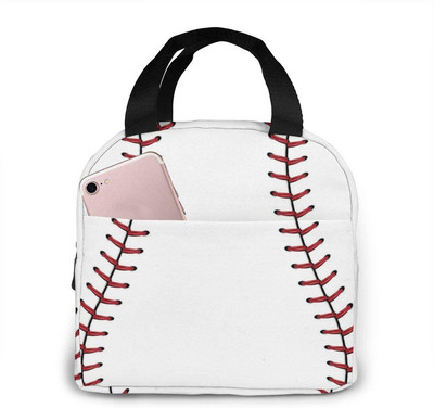 Baseball csipke sport szigetelt ebédtáska Hordozható hőhűtő doboz Újrafelhasználható piknik hordtáska Férfi Női Gyerek Munka