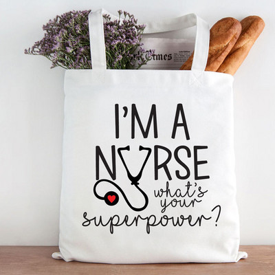 Žene Shopper Ja sam medicinska sestra Supermoć Primalja Doktor bolnica ispis Shopper Bag djevojačka torbica Ženska torba na rame