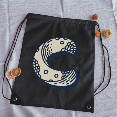 Torbe s uzicom Kreativni valovi Ispis slova Dječji ruksak Ženska torba za jogu Torbe za crtanje Elegantna i prijenosna muška torba za teretanu