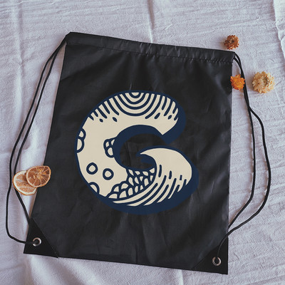 Torbe s uzicom Kreativni valovi Ispis slova Dječji ruksak Ženska torba za jogu Torbe za crtanje Elegantna i prijenosna muška torba za teretanu