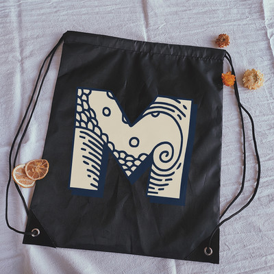 Torbe s uzicom Kreativni valovi Ispis slova Dječji ruksak Ženska torba za jogu Torbe za crtanje Elegantna i prijenosna muška torba za teretanu