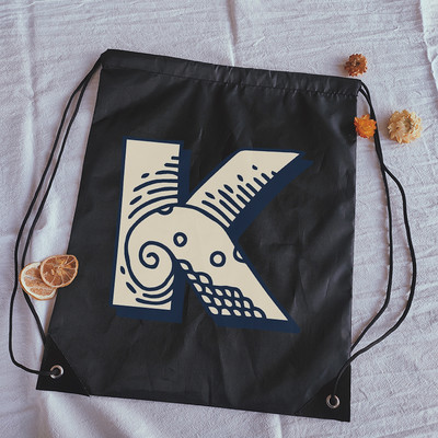 Torbe s uzicom Kreativni valovi Ispis slova Dječji ruksak Ženska torba za jogu Torbe za crtanje Elegantna i prijenosna muška torba za teretanu