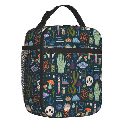 Never Trust The Living Izolirane vrećice za ručak Goth Occult Halloween Witch Quote Prijenosni hladnjak Termalna kutija za hranu Kutija za ručak Posao Putovanje