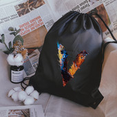 Bărbați Genți Sport Femei Geantă de yoga Personalizați Rucsac Geanta de carte Geanta cu cordon Imprimare cu litere creative Rucsac pentru școală pentru copii