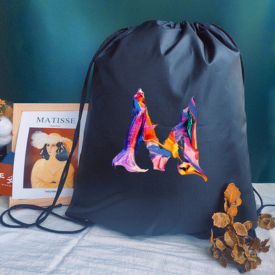 Bărbați Genți Sport Femei Geantă de yoga Personalizați Rucsac Geanta de carte Geanta cu cordon Imprimare cu litere creative Rucsac pentru școală pentru copii