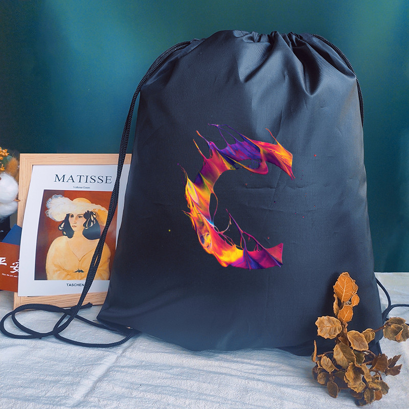 Bărbați Genți Sport Femei Geantă de yoga Personalizați Rucsac Geanta de carte Geanta cu cordon Imprimare cu litere creative Rucsac pentru școală pentru copii