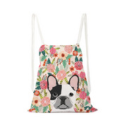 Olajfestmény nyomda hátizsák divat állati zsinóros táska nagy kapacitású cipőtáska iskola környezetvédelmi tároló táska