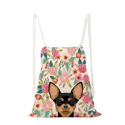 Olajfestmény nyomda hátizsák divat állati zsinóros táska nagy kapacitású cipőtáska iskola környezetvédelmi tároló táska