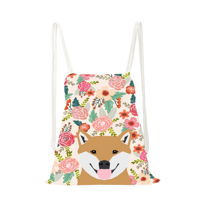 Olajfestmény nyomda hátizsák divat állati zsinóros táska nagy kapacitású cipőtáska iskola környezetvédelmi tároló táska