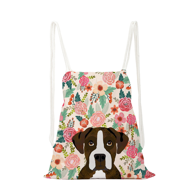 Olajfestmény nyomda hátizsák divat állati zsinóros táska nagy kapacitású cipőtáska iskola környezetvédelmi tároló táska