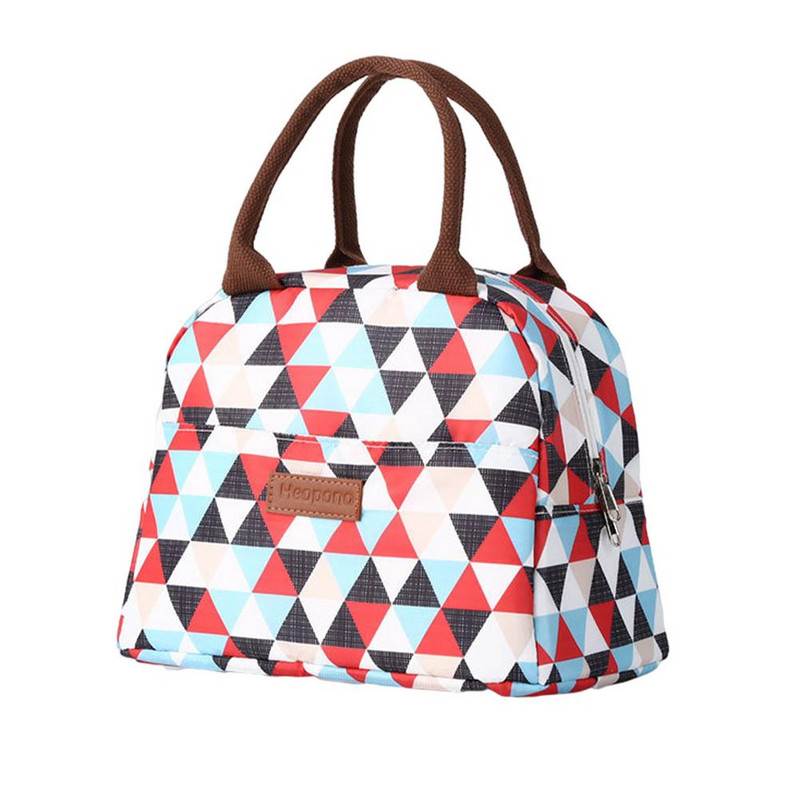 Funkcionális mintázatú hűtő ebédlődoboz Hordozható, szigetelt oxfordi szövetből készült ebédlőtáska termikus élelmiszer piknik ebédzsákok női gyerekeknek