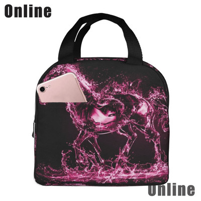 Savvaļas zirgi pusdienu soma sievietēm, meitenes, bērni, izolēts piknika maisiņš, termiskais dzesētājs Tote Bento mīkstās somas kempings, ceļojumi, makšķerēšana