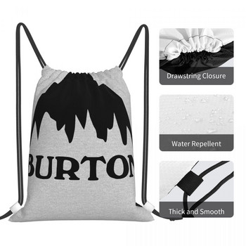 Burton Snowboards Mountain Drawstring Τσάντες Σακίδια πλάτης για κορίτσια Τσάντα για σχολική τσάντα για παπούτσια Τσάντες κορδονιών για παιδιά