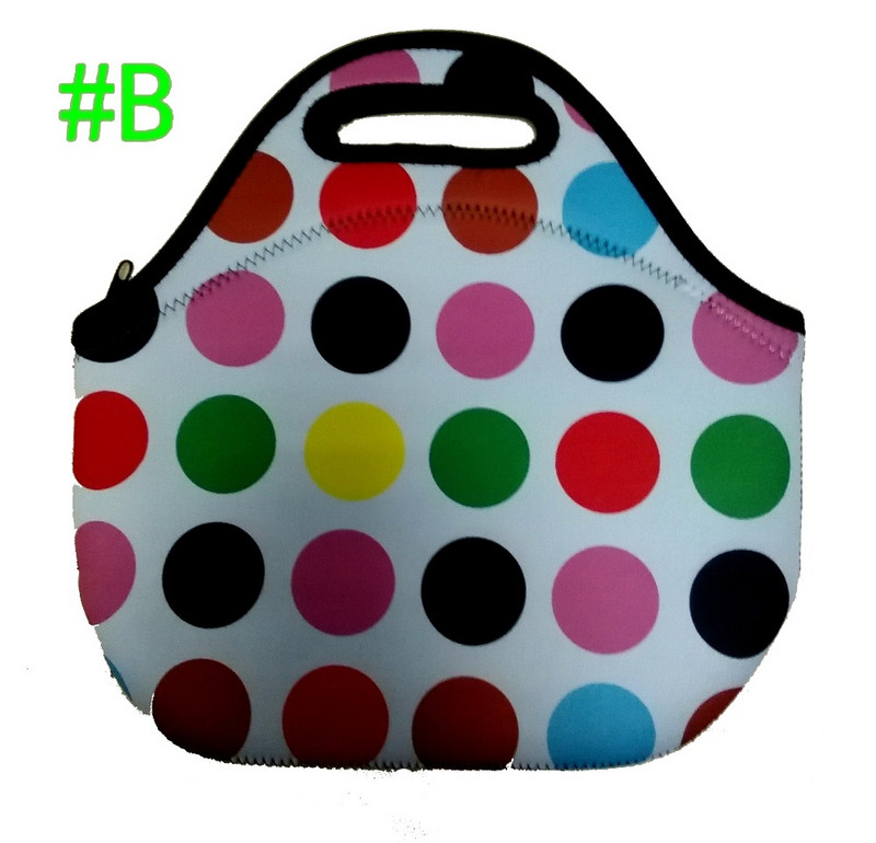 Cooler Neoprén Piknik kosártáska készlet Ebéd Tote Női Kézitáska Doboz Tartály Thermal Lunchbox Vízálló PP kültéri étkészlet