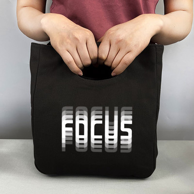 Gyerekek iskolai termikus ebédtáska Női hordtáska vászonrendező szöveg Nyomtatás Öko piknik összecsukható élelmiszer szigetelt tároló hűtőtáskák