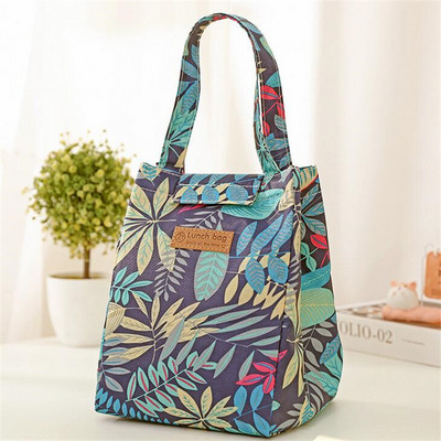 Ebédtáska Divatnyomtatás Virágos Többszínű hűtőtáskák Női Waterpr Hand Pack Termál reggeliződoboz Hordozható piknik utazás