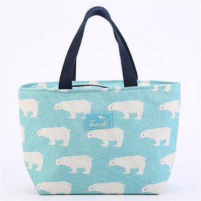 Ebédtáska Divatnyomtatás Virágos Többszínű hűtőtáskák Női Waterpr Hand Pack Termál reggeliződoboz Hordozható piknik utazás