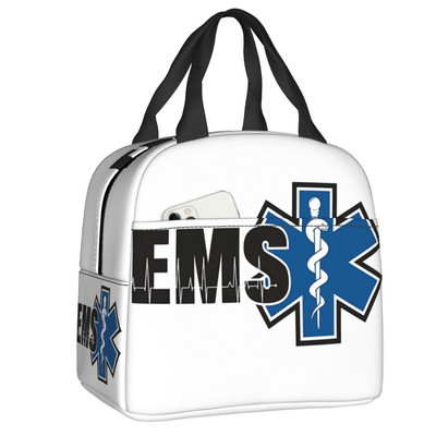 Emt Star Of Life Izolēti pusdienu maisiņi Sieviešu feldšeris Ārsts Ātrā palīdzība Atjaunojams termiskais dzesētājs Bento Box Kids School Children
