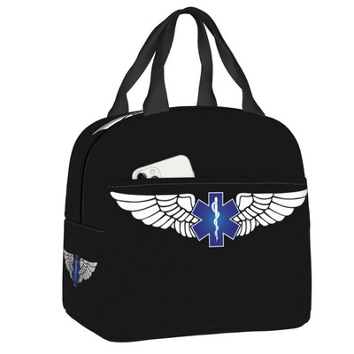 Emt Star Of Life Izolēti pusdienu maisiņi Sieviešu feldšeris Ārsts Ātrā palīdzība Atjaunojams termiskais dzesētājs Bento Box Kids School Children