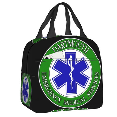 Emt Star Of Life Izolēti pusdienu maisiņi Sieviešu feldšeris Ārsts Ātrā palīdzība Atjaunojams termiskais dzesētājs Bento Box Kids School Children