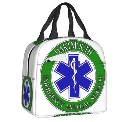 Emt Star Of Life Izolēti pusdienu maisiņi Sieviešu feldšeris Ārsts Ātrā palīdzība Atjaunojams termiskais dzesētājs Bento Box Kids School Children
