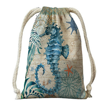 Ψηφιακή εκτύπωση Brew Bag Travel Canvas Classic Marine Pattern Backpack Τσάντα ταξιδιού