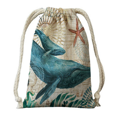 Digitális nyomtatás Brew Bag Travel Canvas Klasszikus tengeri mintás hátizsák utazótáska