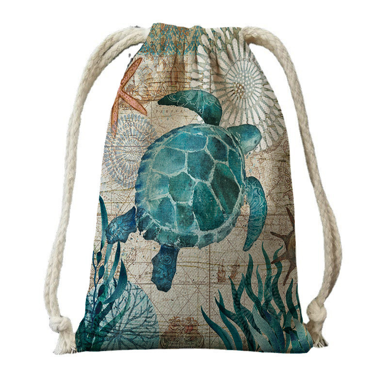 Digitális nyomtatás Brew Bag Travel Canvas Klasszikus tengeri mintás hátizsák utazótáska