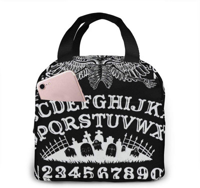Lebka Cat Moon Gothic Pattern Izolovaná obedová taška Veľkokapacitná chladiaca taška na obed pre vonkajší piknik, školu, kanceláriu a prácu