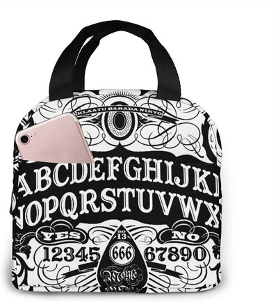 Lebka Cat Moon Gothic Pattern Izolovaná obedová taška Veľkokapacitná chladiaca taška na obed pre vonkajší piknik, školu, kanceláriu a prácu