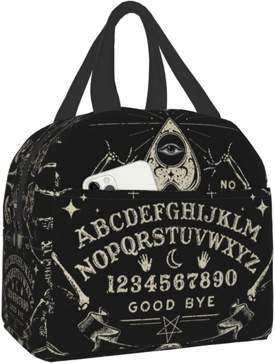 Lebka Cat Moon Gothic Pattern Izolovaná obedová taška Veľkokapacitná chladiaca taška na obed pre vonkajší piknik, školu, kanceláriu a prácu