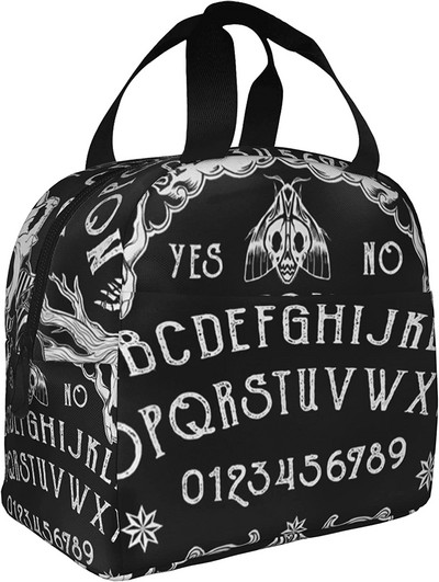 Lebka Cat Moon Gothic Pattern Izolovaná obedová taška Veľkokapacitná chladiaca taška na obed pre vonkajší piknik, školu, kanceláriu a prácu