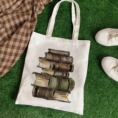 Kawaii női vásárló Alkalmi állat virágos női pamuttáska vászon táska bevásárlótáskák lány szövet kézitáskák