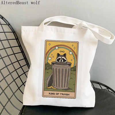 Női vásárló táska varázslatos boszorkányos Luna macska Tarot táska Harajuku Shopping Canvas Shopper Bag lány kézitáska Vállas női táska