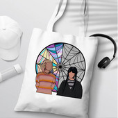 Szerda Addams bevásárlótáska élelmiszerbolt juta táska újrahasznosított táska vásárló vászon táska juta boodschappentas újrafelhasználható sacola sac tissu