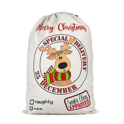 Božićne vrećice slatkiša Dječak Djevojčica Sretan Božić Elk Pas Poklon Čarapa Vrećica za naklonost Vrećica Konac Poklon Džep Dekoracija festivala
