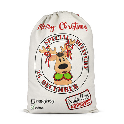 Božićne vrećice slatkiša Dječak Djevojčica Sretan Božić Elk Pas Poklon Čarapa Vrećica za naklonost Vrećica Konac Poklon Džep Dekoracija festivala