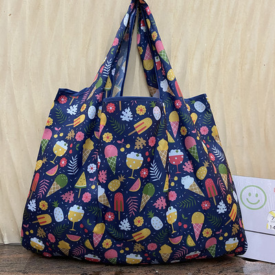 Nehéz, újrafelhasználható élelmiszerbolt táska Összehajtható bevásárlótáska, nagy, 50 font súlyú hordozható női válltáska Könnyű és tartós