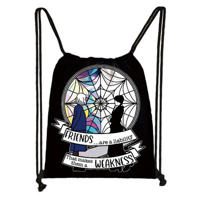 Wednesday Addams Ruksak Torbe s uzicom Ženske torbe za pohranu Gothic Girls Torba za rame Nevermore Academy for Travel Držač za cipele