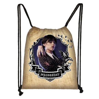 Wednesday Addams Ruksak Torbe s uzicom Ženske torbe za pohranu Gothic Girls Torba za rame Nevermore Academy for Travel Držač za cipele