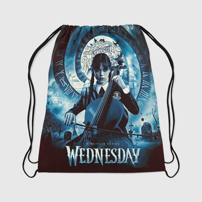 Wednesday Addams Ruksak Torbe s uzicom Ženske torbe za pohranu Gothic Girls Torba za rame Nevermore Academy for Travel Držač za cipele