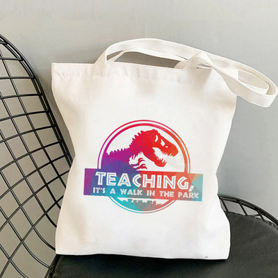 Modna ženska ručna torba Platnena torba za kupovinu Eko ženske torbe na rame Rainbow Teacher Ležerne velike ženske putne torbe 2022.