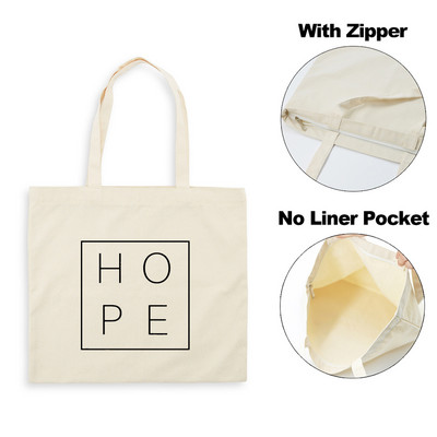 Legyen a fény Jézus Isten női cipzáras vászon válltáskák Harajuku Esztétikai Többször használható Faith Christian Bevásárlótáska Kézitáska