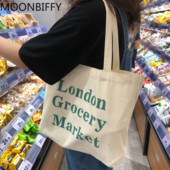 Torba za kupovinu Jeftine ležerne torbe na rame za žene Platnena torbica Harajuku Slovo print Ulzzang Ručne torbe Torba na rame kupac